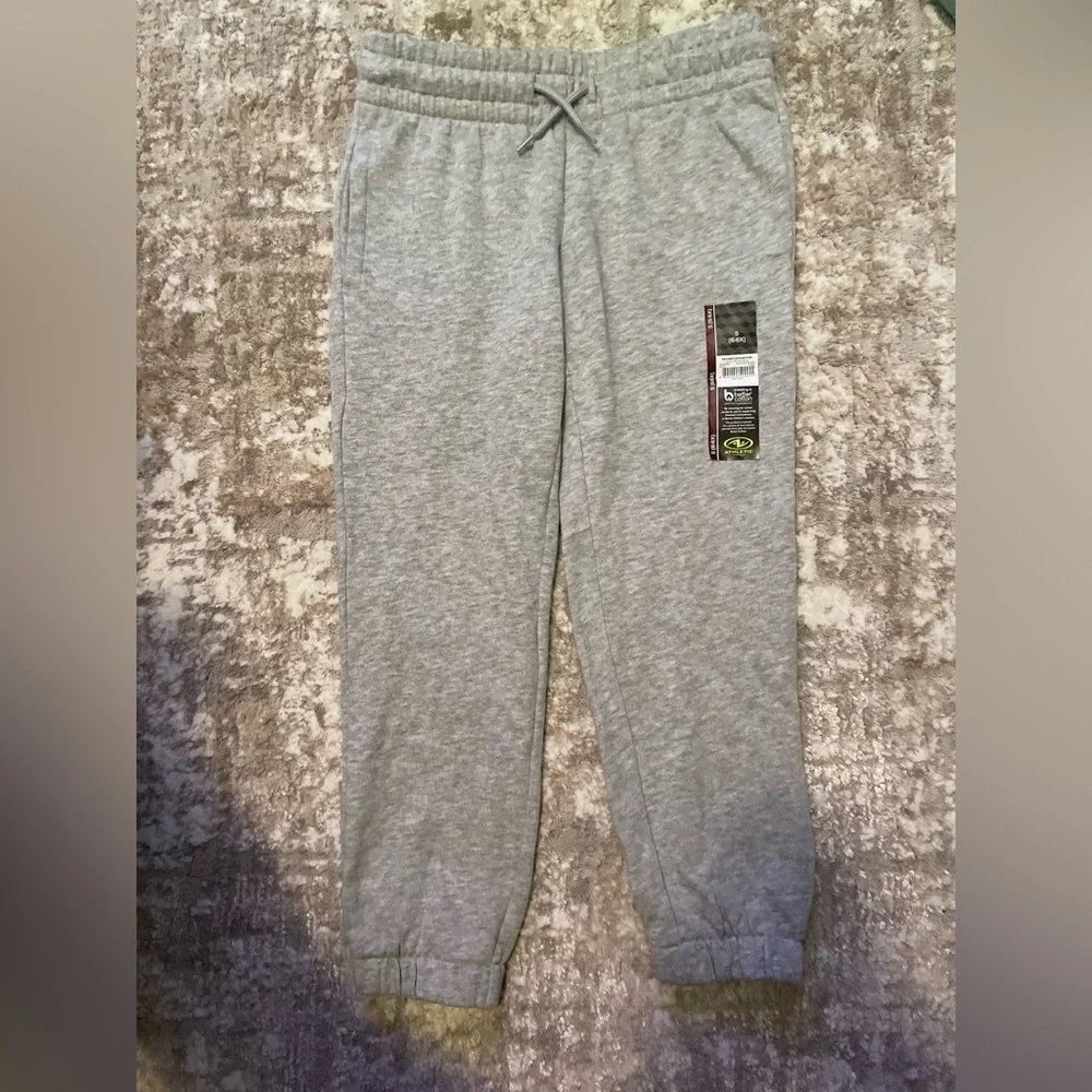 Athletic Works Light Gray Kids Joggers with drawstrings size S 6/7-NWT